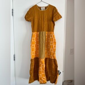 ace & jig pieced marie dress in citrus